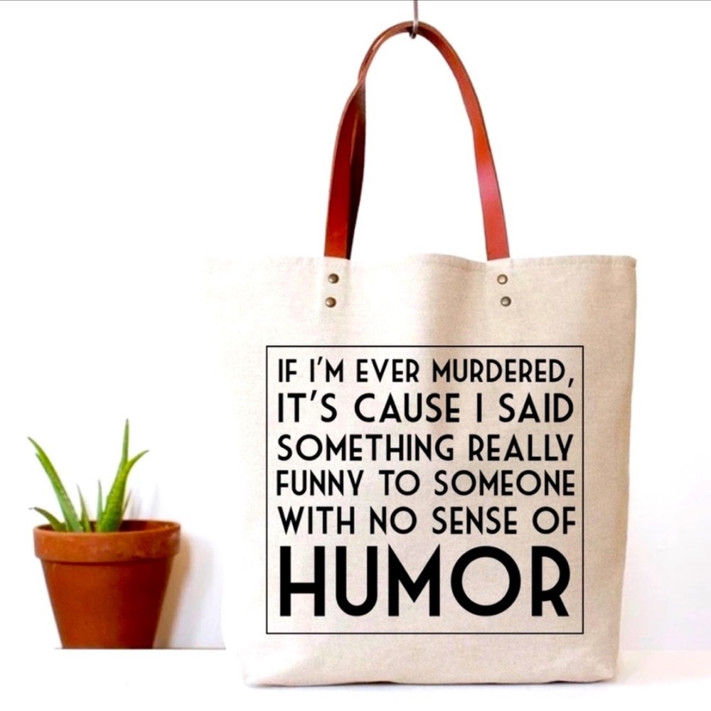 🔥 LIMITED RESTOCK ALERT! 🔥 SENSE OF HUMOR CANVAS TOTE BAG IS BACK! 😂